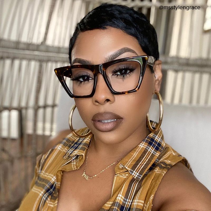 Cecile Frame Glasses with Cat Eye, Tortoise Style8