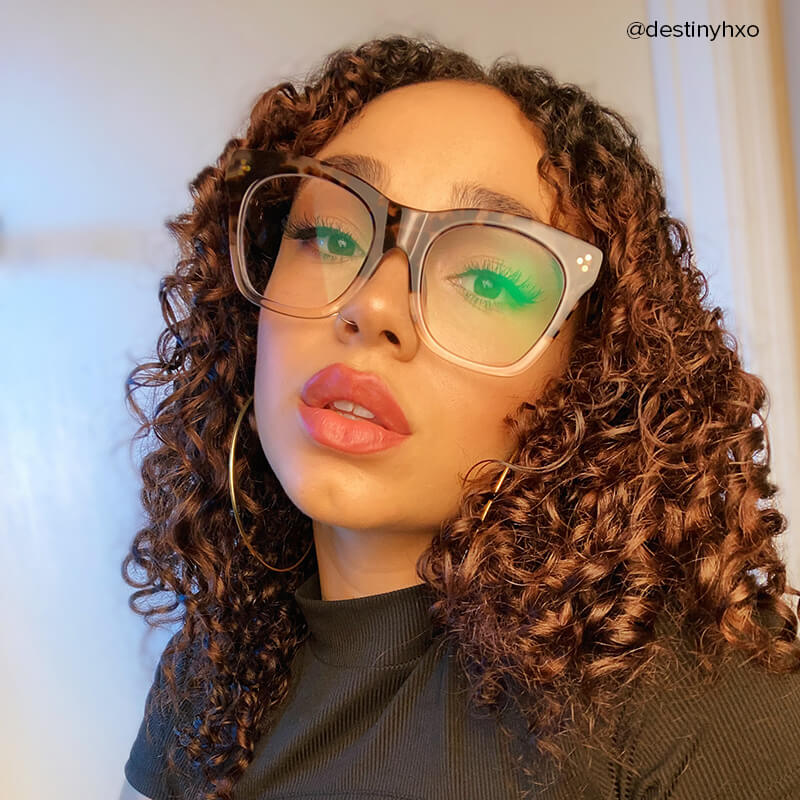 Rectangle Tandy Light Tortoise Frame Glasses | ZEELOOL UK9