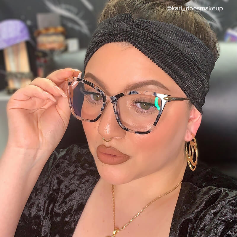 Hilary Butterfly Pink Floral Glasses