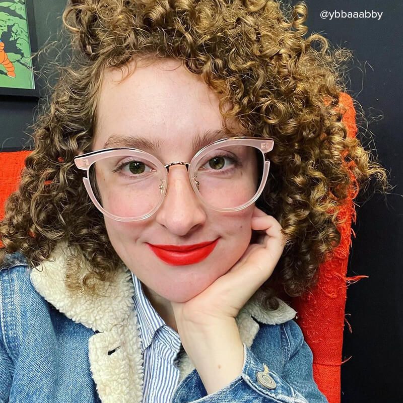 Eleanore Cat Eye Pink Frame Glasses | ZEELOOL UK5