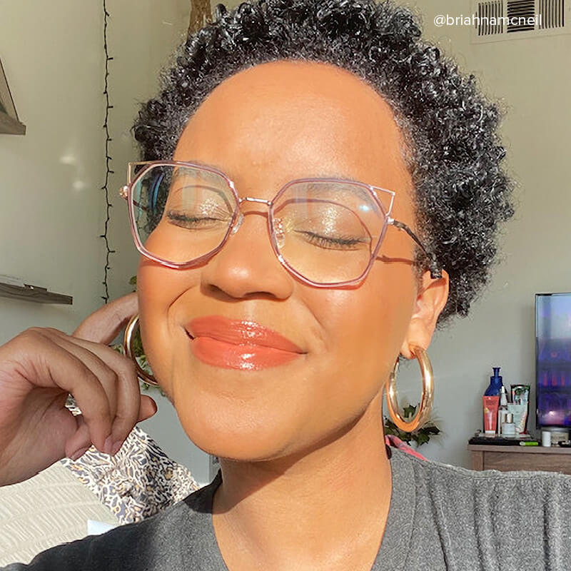 Aviva Geometric Light Purple Glasses | ZEELOOL UK8