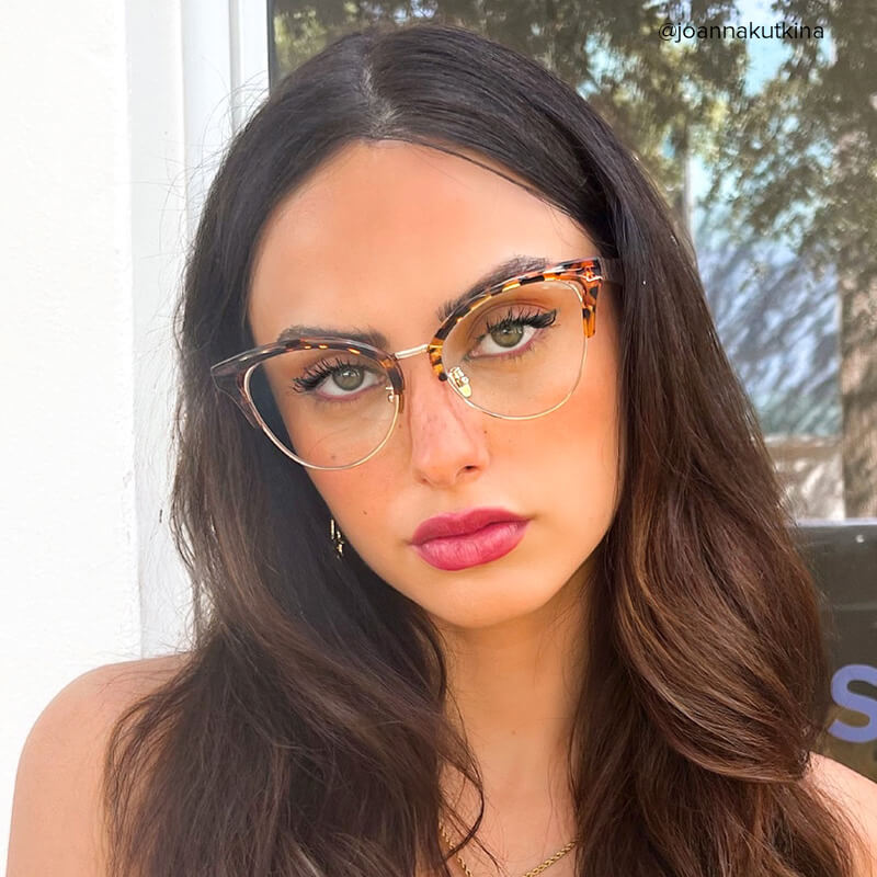 Charlene Browline Tortoise Glasses13