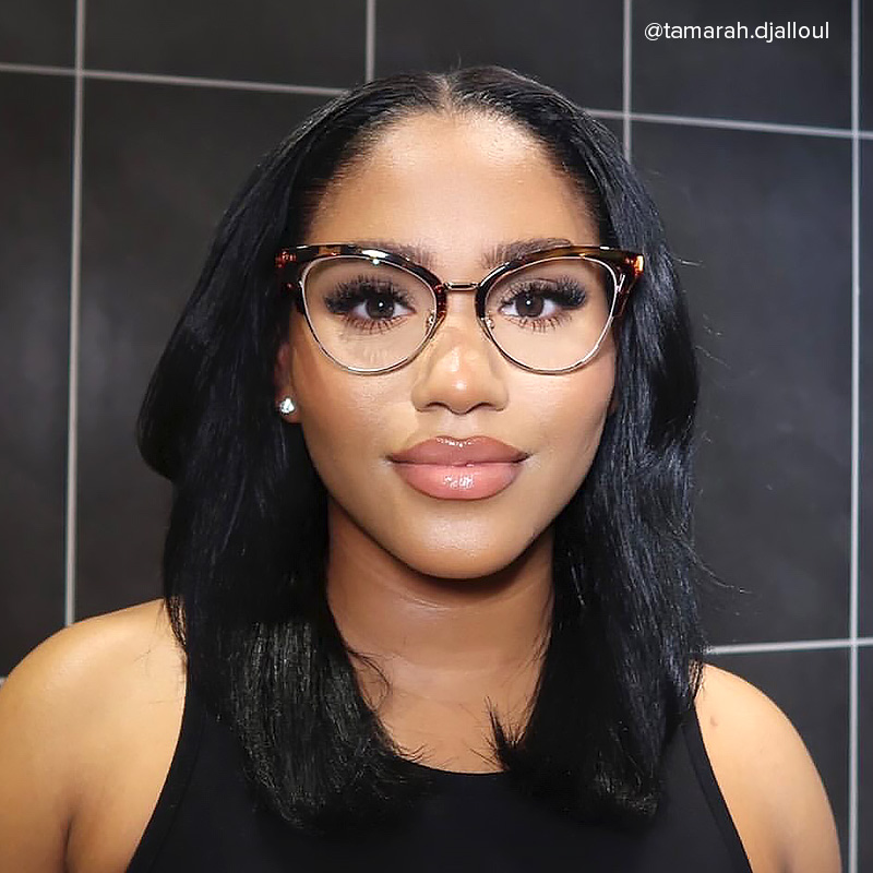 Charlene Tortoise Browline Cat Eye Glasses for Women12