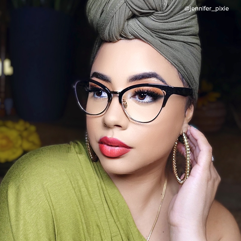Charlene Browline Cateye Black EyeGlasses | ZEELOOL UK5