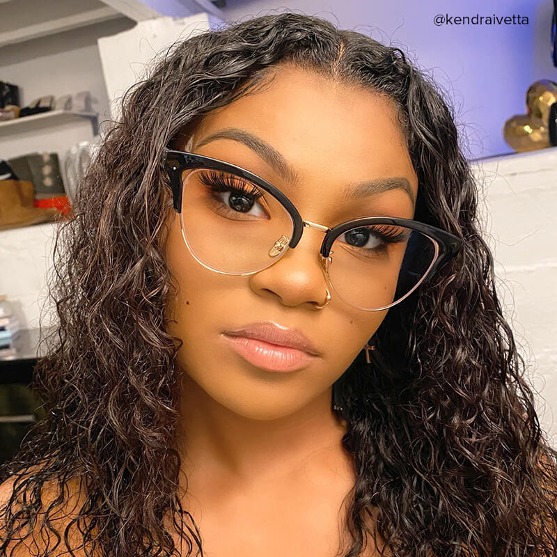 Charlene Browline Cateye Black EyeGlasses | ZEELOOL UK7