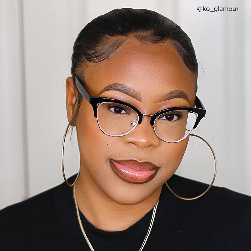 Charlene Browline Cateye Black EyeGlasses | ZEELOOL UK8