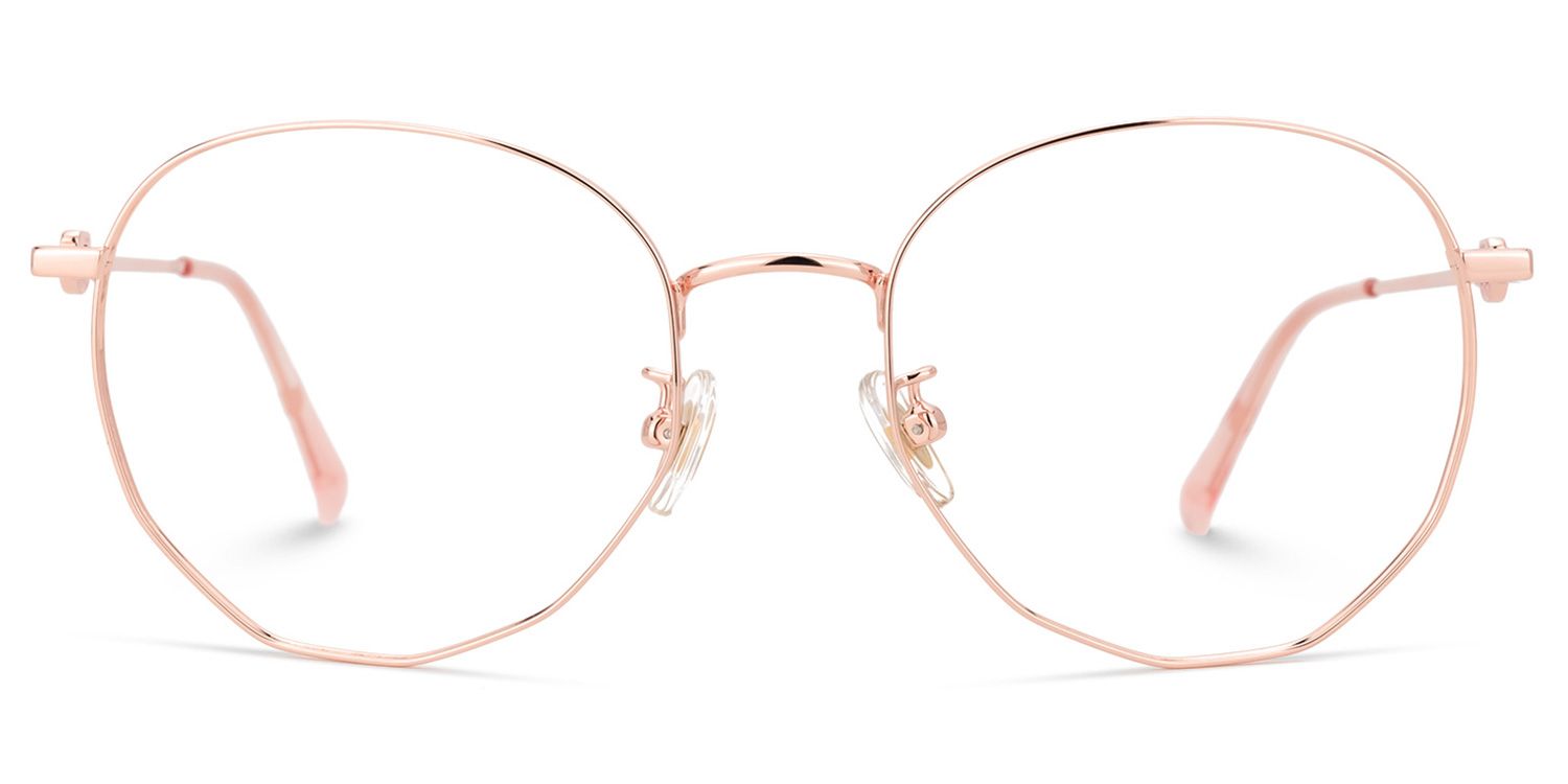 Neidy Geometric Rose-Gold Glasses | ZEELOOL UK0