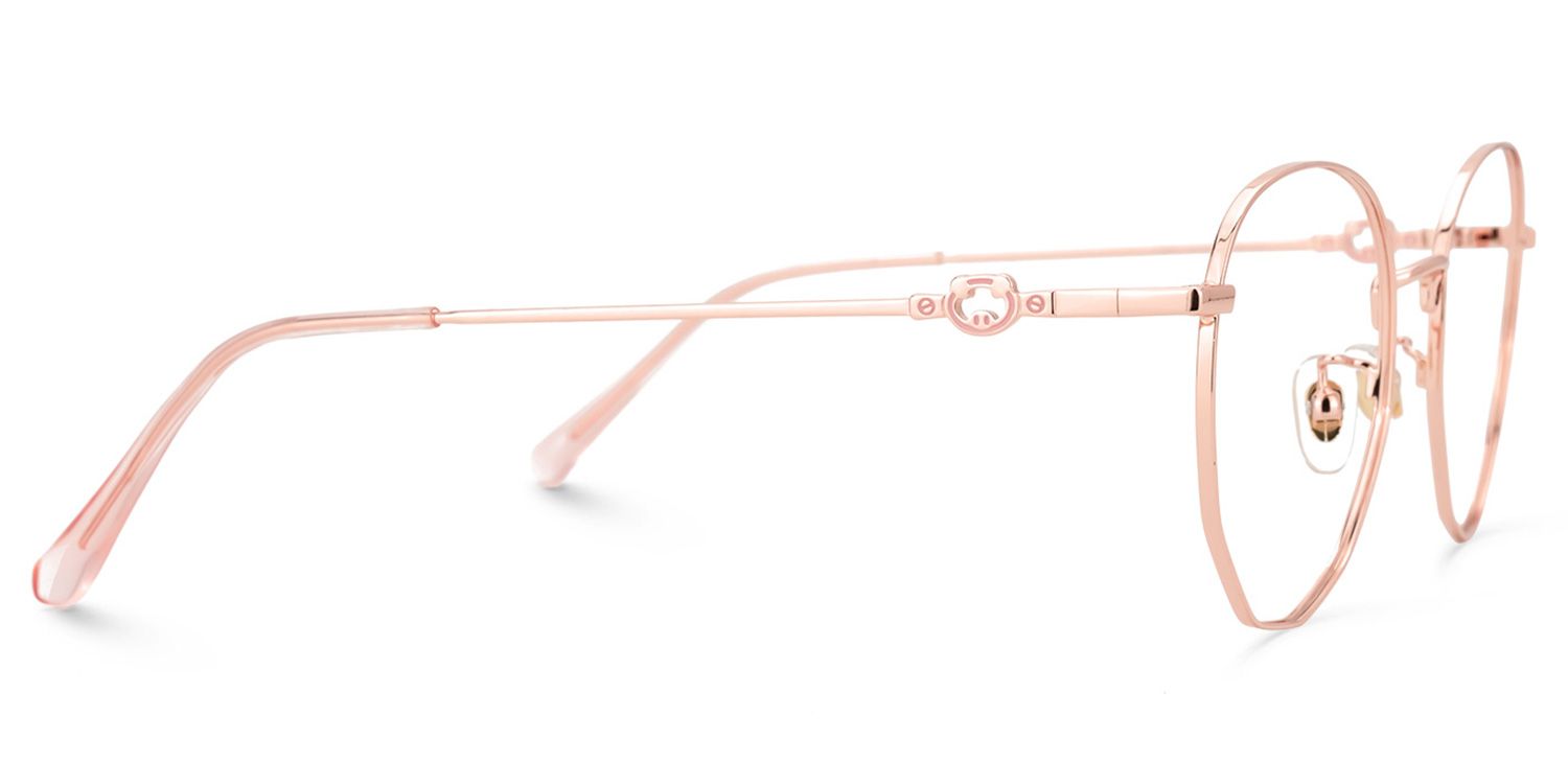 Neidy Geometric Rose-Gold Glasses | ZEELOOL UK2