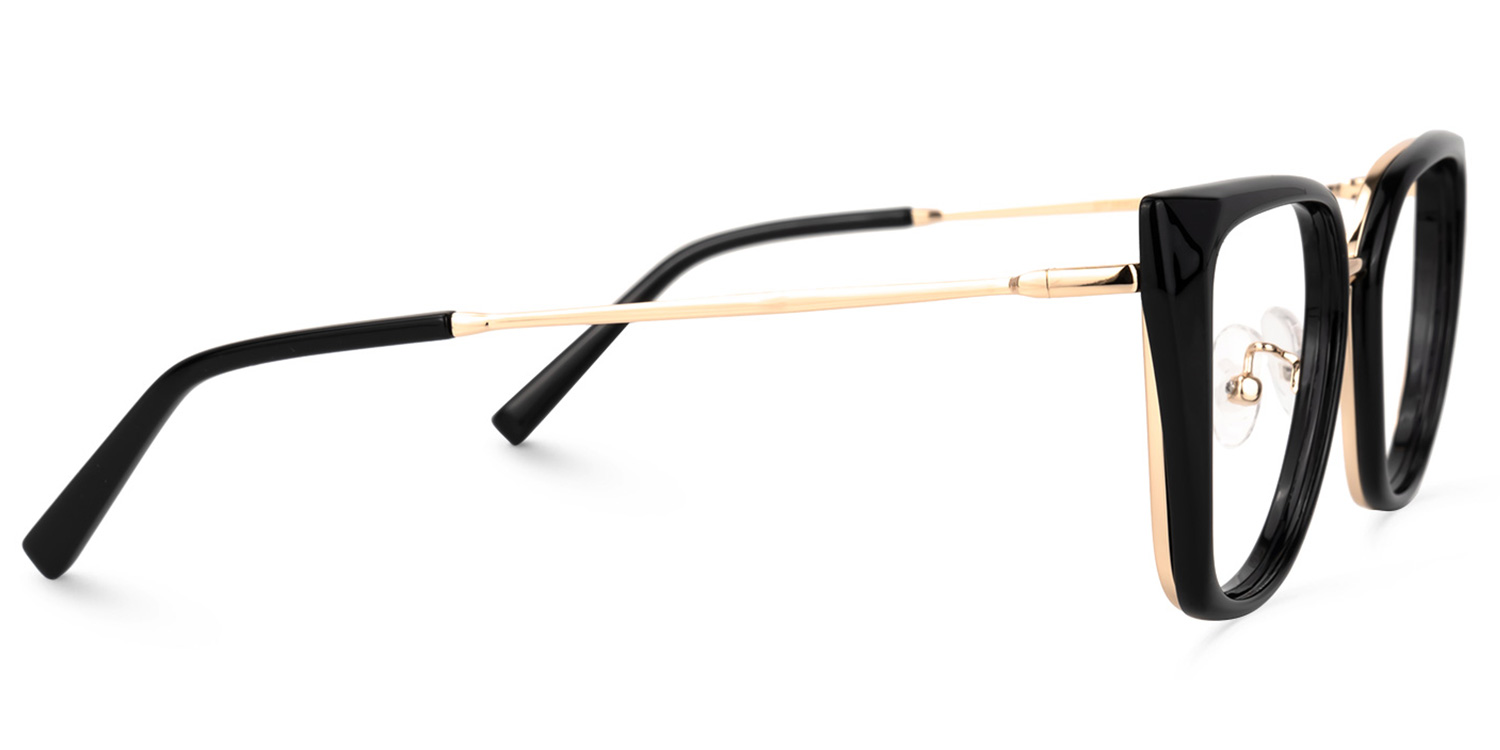 Martine Square Black Eyeglasses and Glasses Frames2