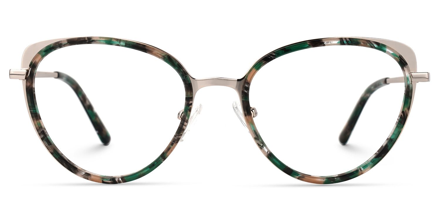 Vanesa Geometric Green-Floral Glasses | ZEELOOL UK0