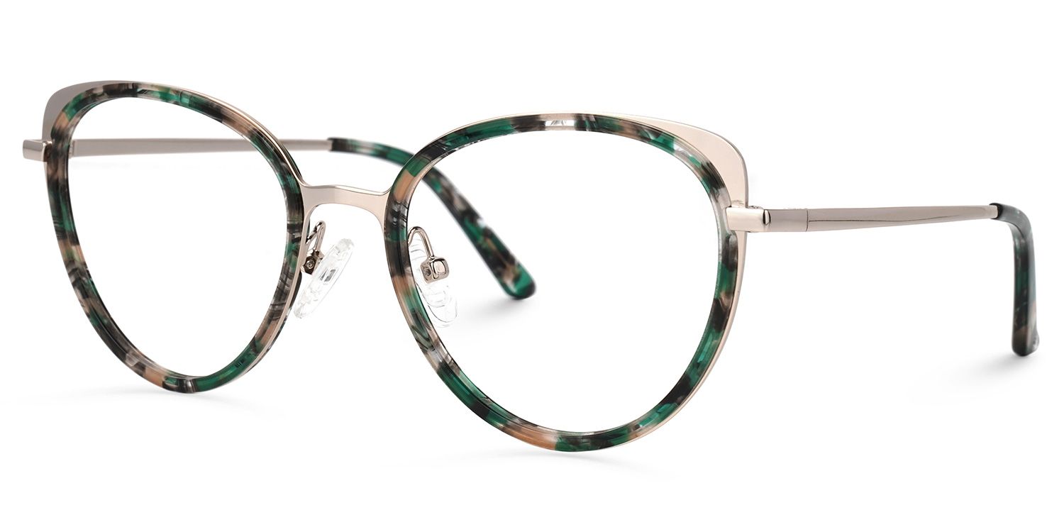 Vanesa Geometric Green-Floral Glasses | ZEELOOL UK1
