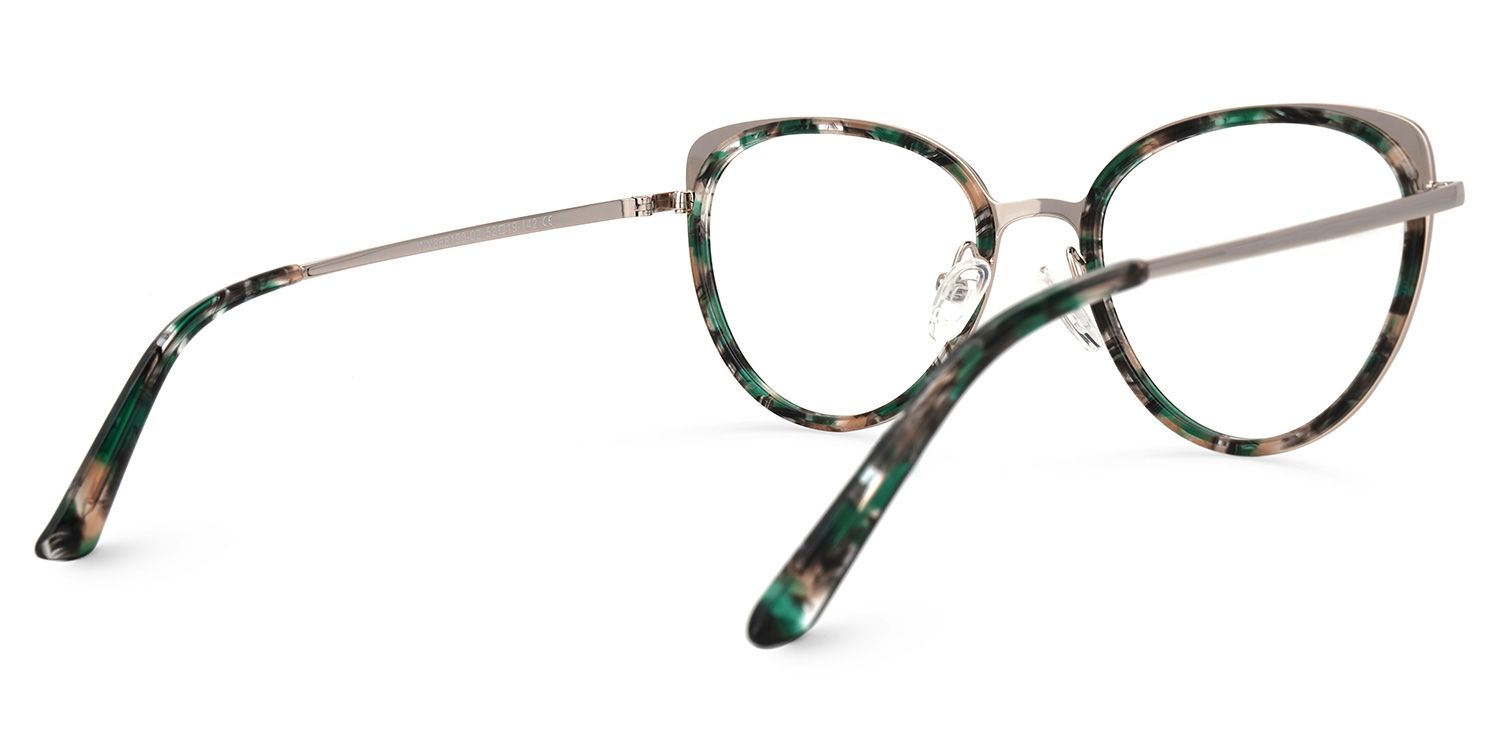 Vanesa Geometric Green-Floral Glasses | ZEELOOL UK3