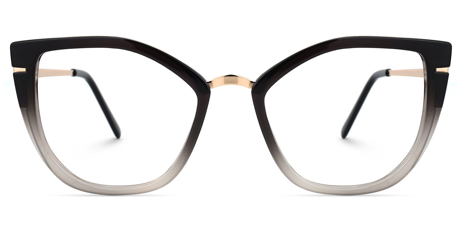 Tabrieah Cateye Gray-Black Glasses | ZEELOOL UK0