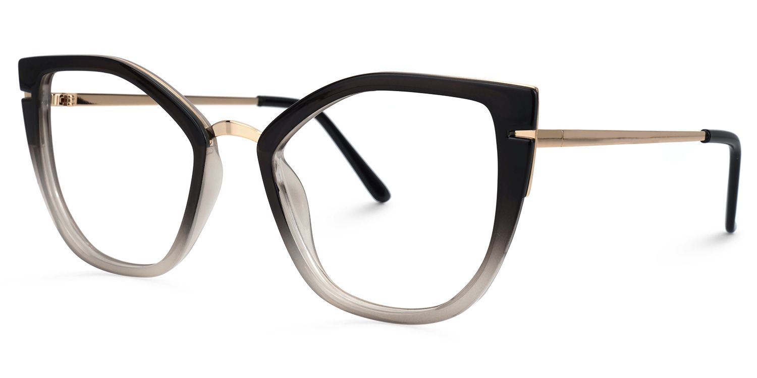 Tabrieah Cateye Gray-Black Glasses | ZEELOOL UK1