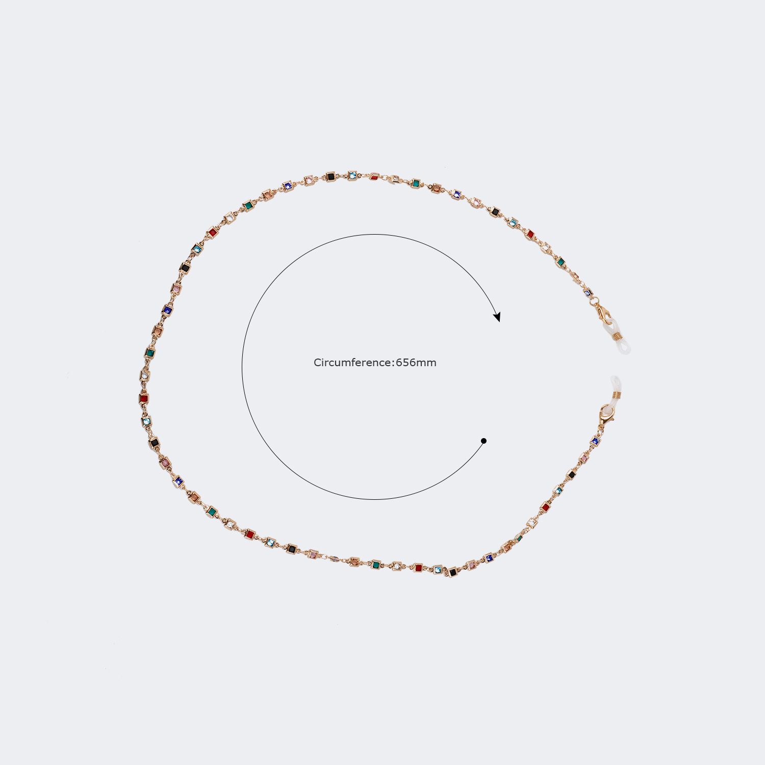 Beautiful Multicolor Diamond Eyeglasses Chains | ZEELOOL UK2