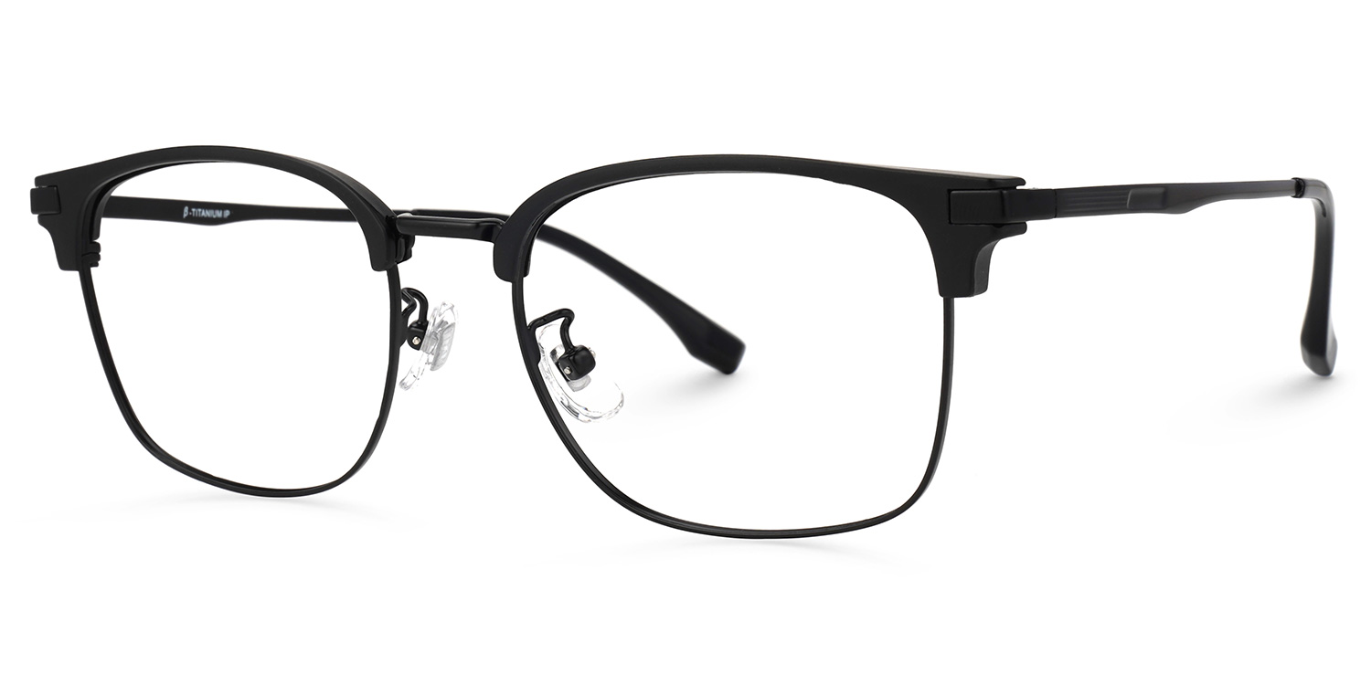 Turkessa Browline Black Glasses1