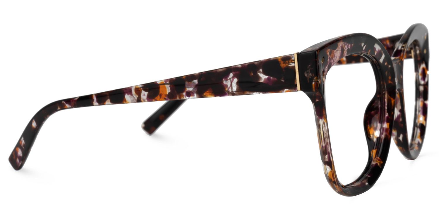 Karode Square Purple-Floral Glasses | ZEELOOL UK2
