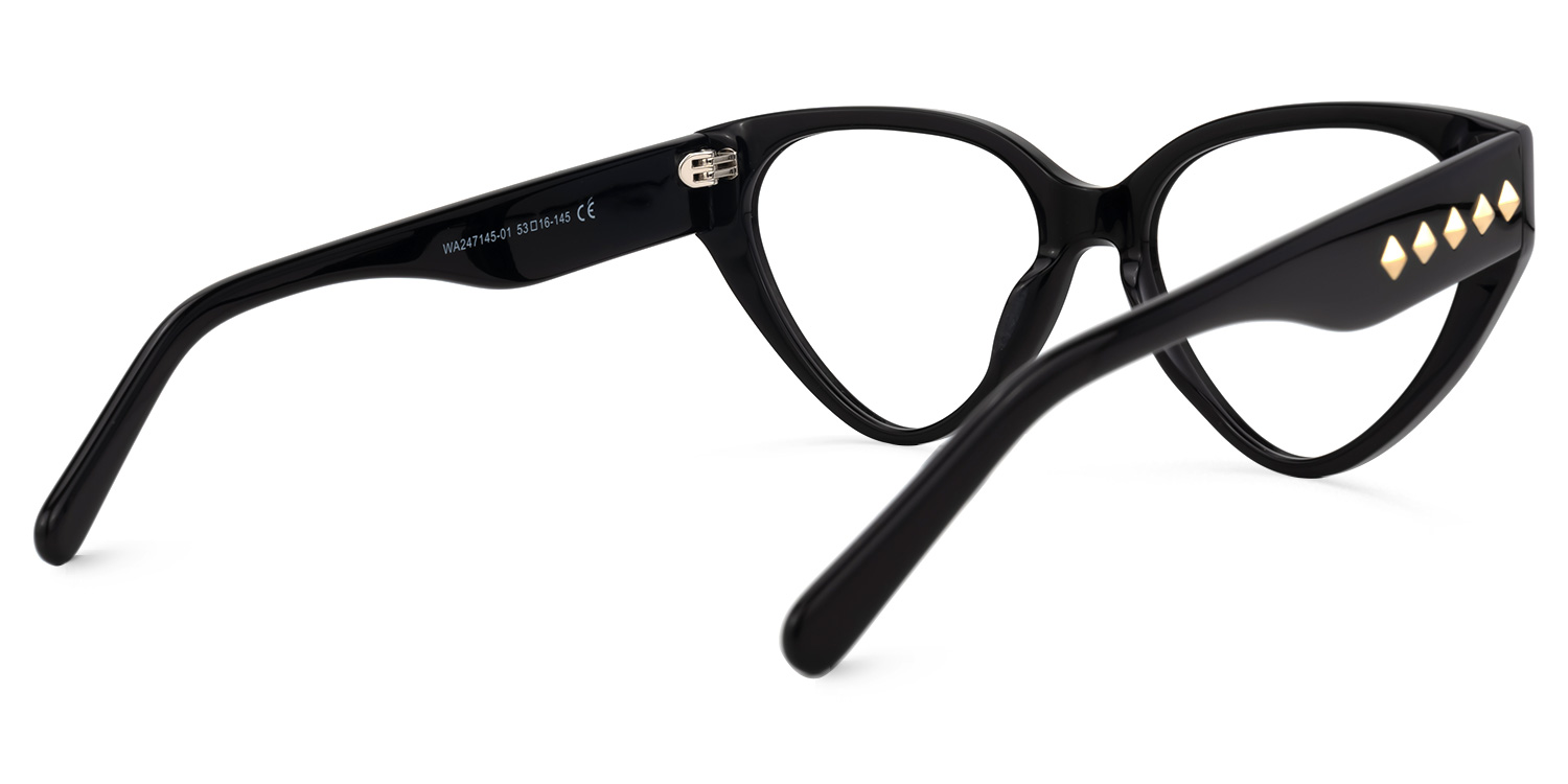 Marshea Geometric Black Glasses | ZEELOOL UK3