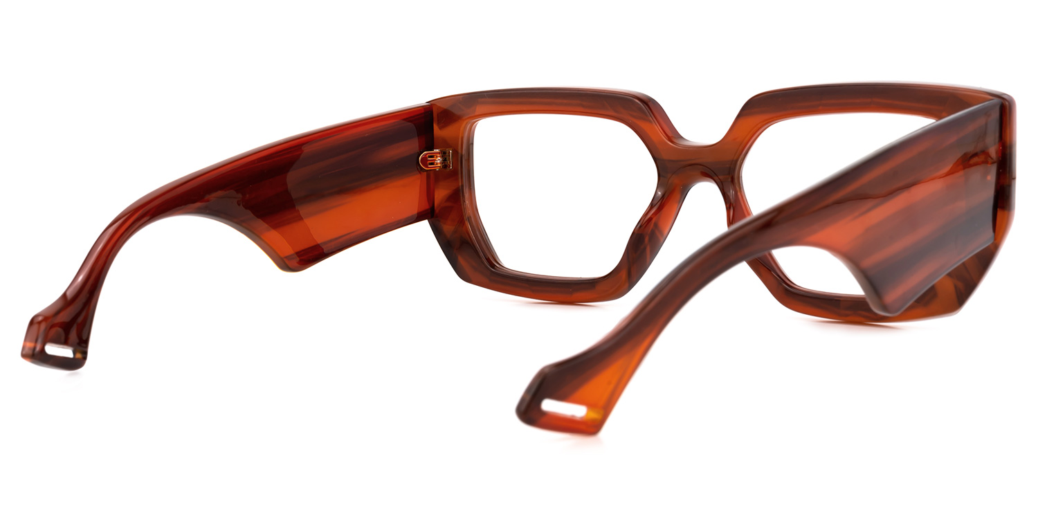 Claphan Geometric Brown Glasses3