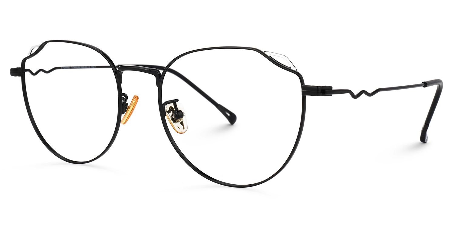 Strader Geometric Black Glasses | ZEELOOL UK1