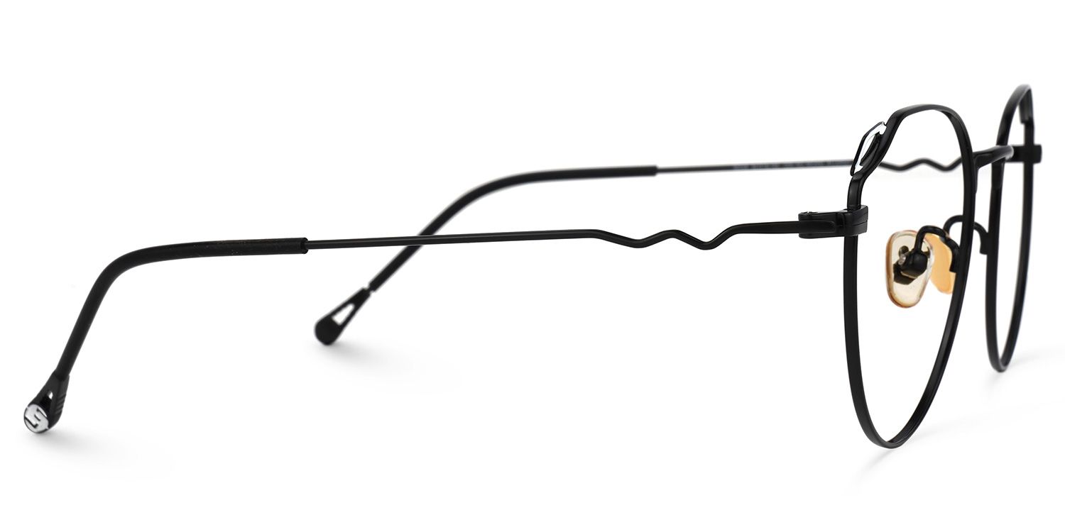 Strader Geometric Black Glasses | ZEELOOL UK2