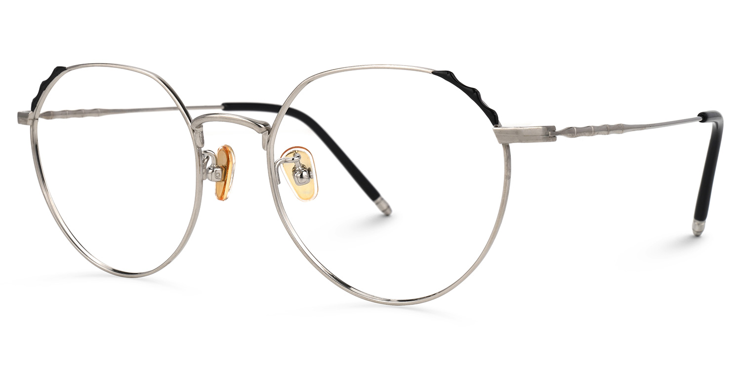 Riddle Geometric Silver Glasses | ZEELOOL UK1