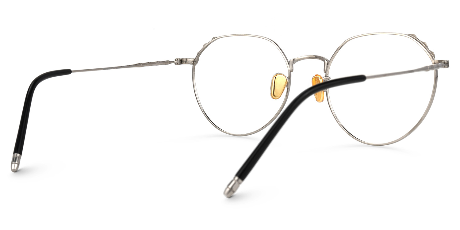 Riddle Geometric Silver Glasses | ZEELOOL UK3