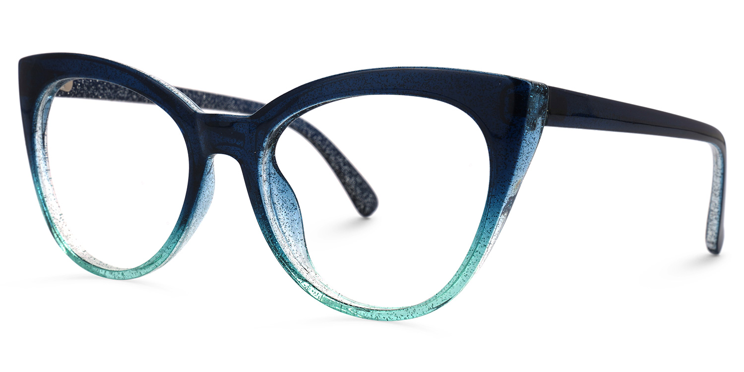 Ellzey Cateye Blue Glasses | ZEELOOL UK1
