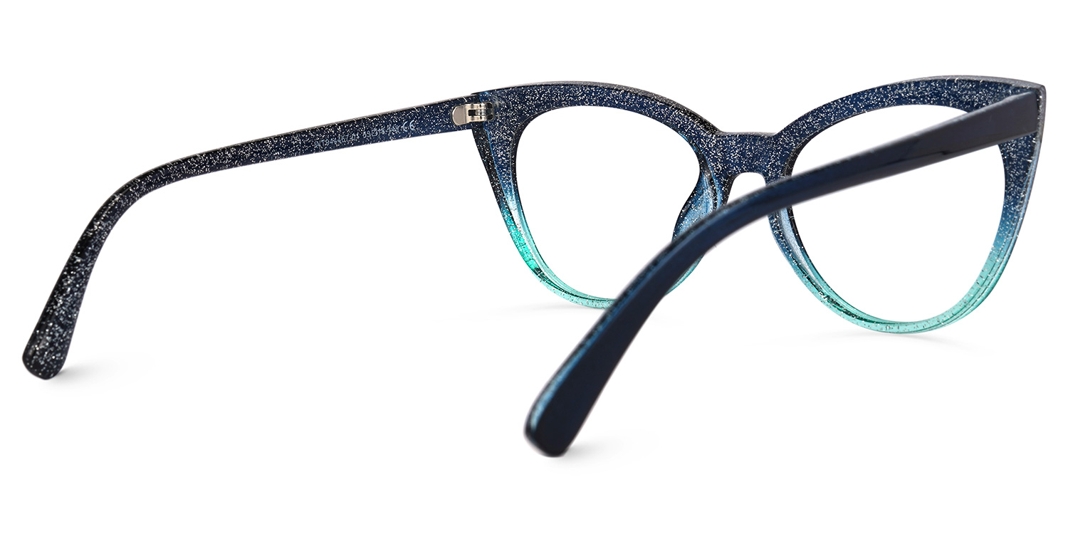 Ellzey Cateye Blue Glasses | ZEELOOL UK3