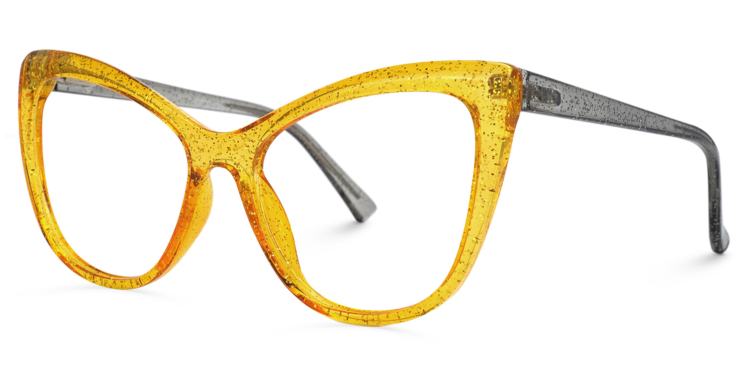 Gomez Cateye Yellow Glasses | ZEELOOL UK1