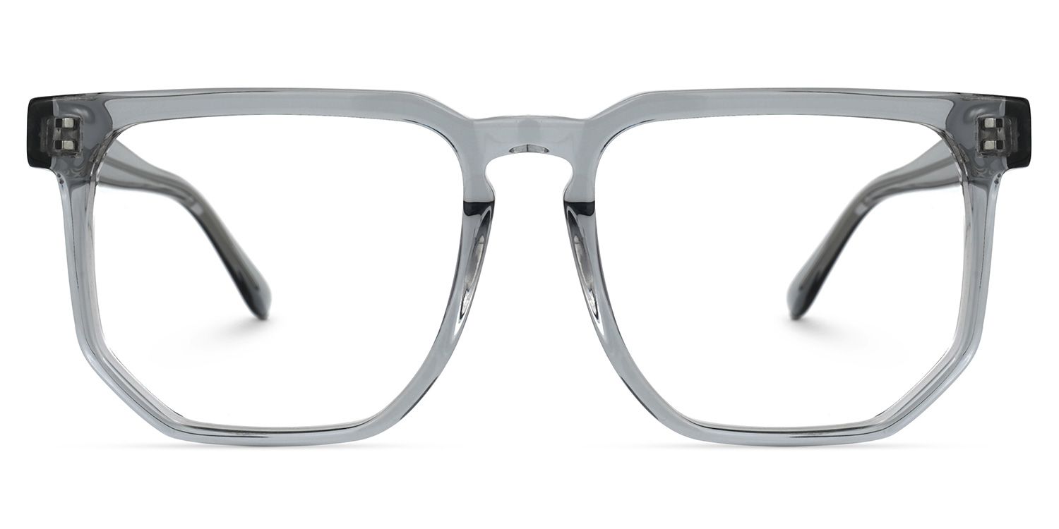 Matherne Square Clear Gray Eyeglasses | ZEELOOL UK0
