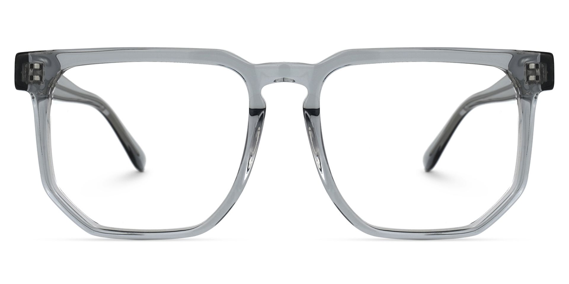 Matherne Square Clear Gray Eyeglasses | ZEELOOL UK0