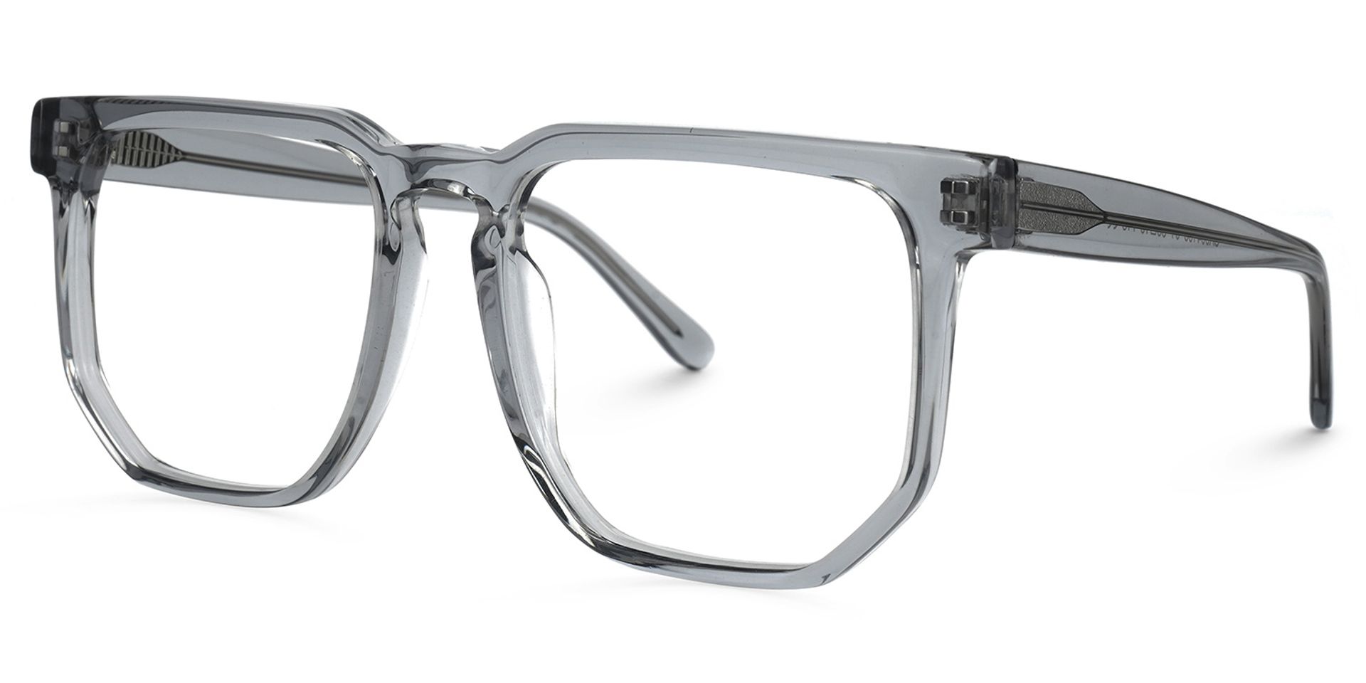 Matherne Square Clear Gray Eyeglasses | ZEELOOL UK1