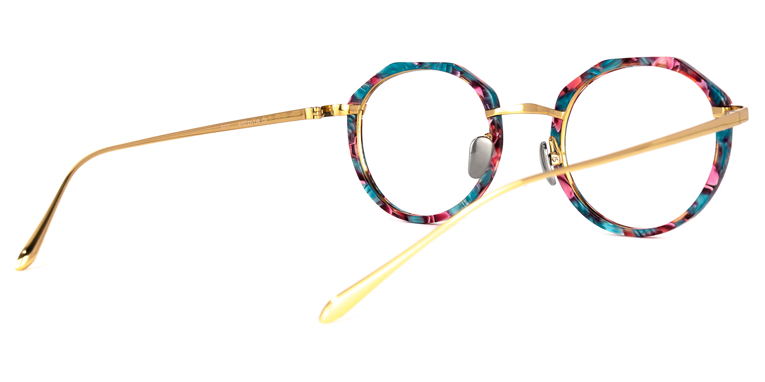 Erin Geometric Floral Glasses | ZEELOOL UK3