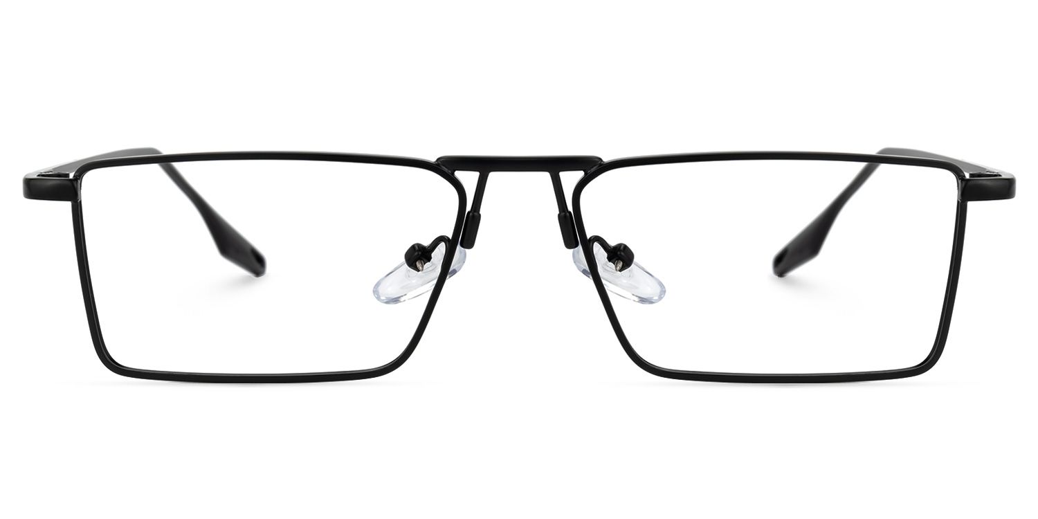 Mallet Rectangle Black Glasses | ZEELOOL UK0