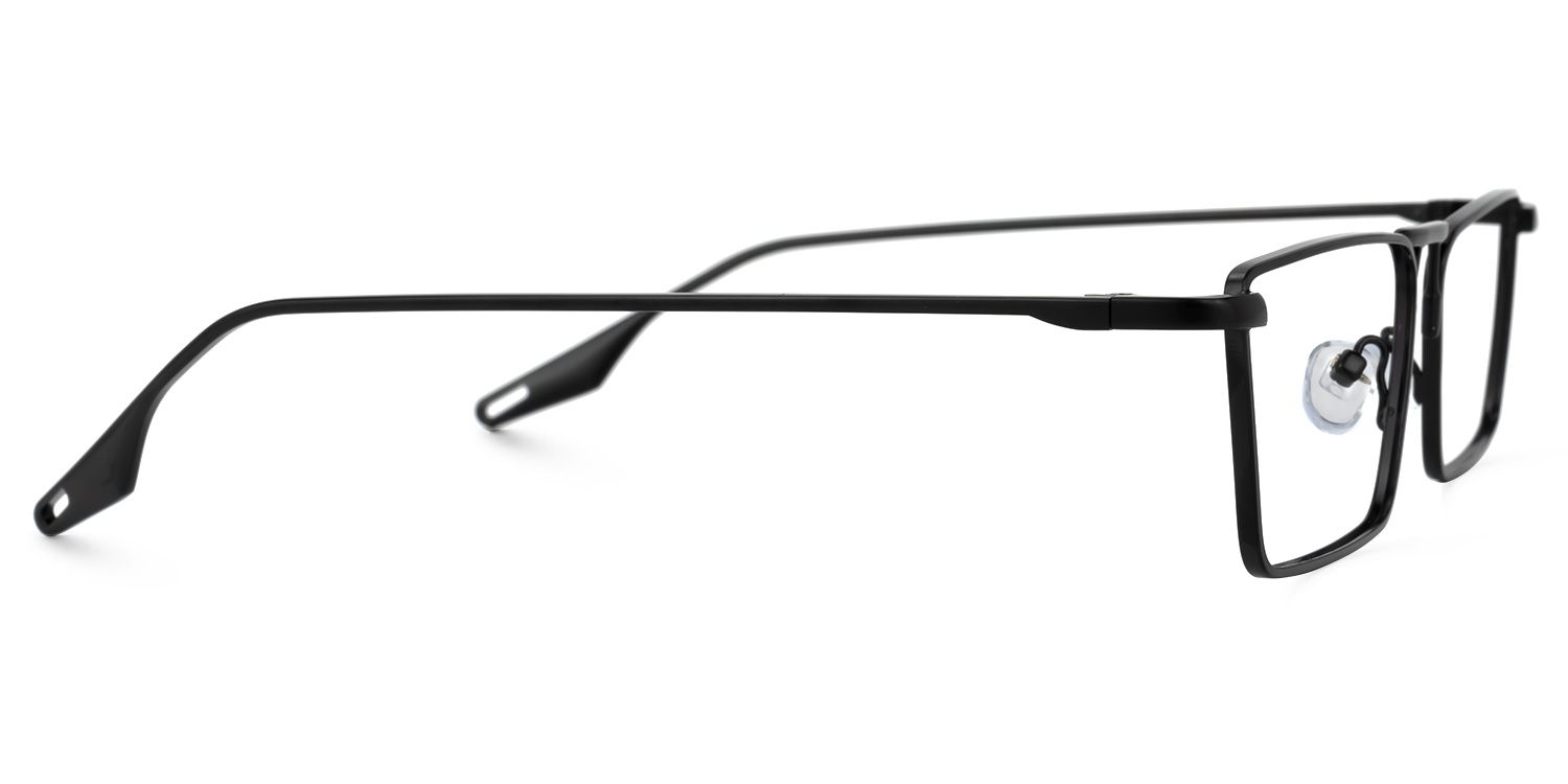 Mallet Rectangle Black Glasses | ZEELOOL UK2