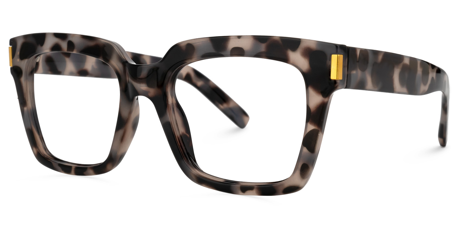 Johana Square Gray-Tortoise Glasses | ZEELOOL UK1
