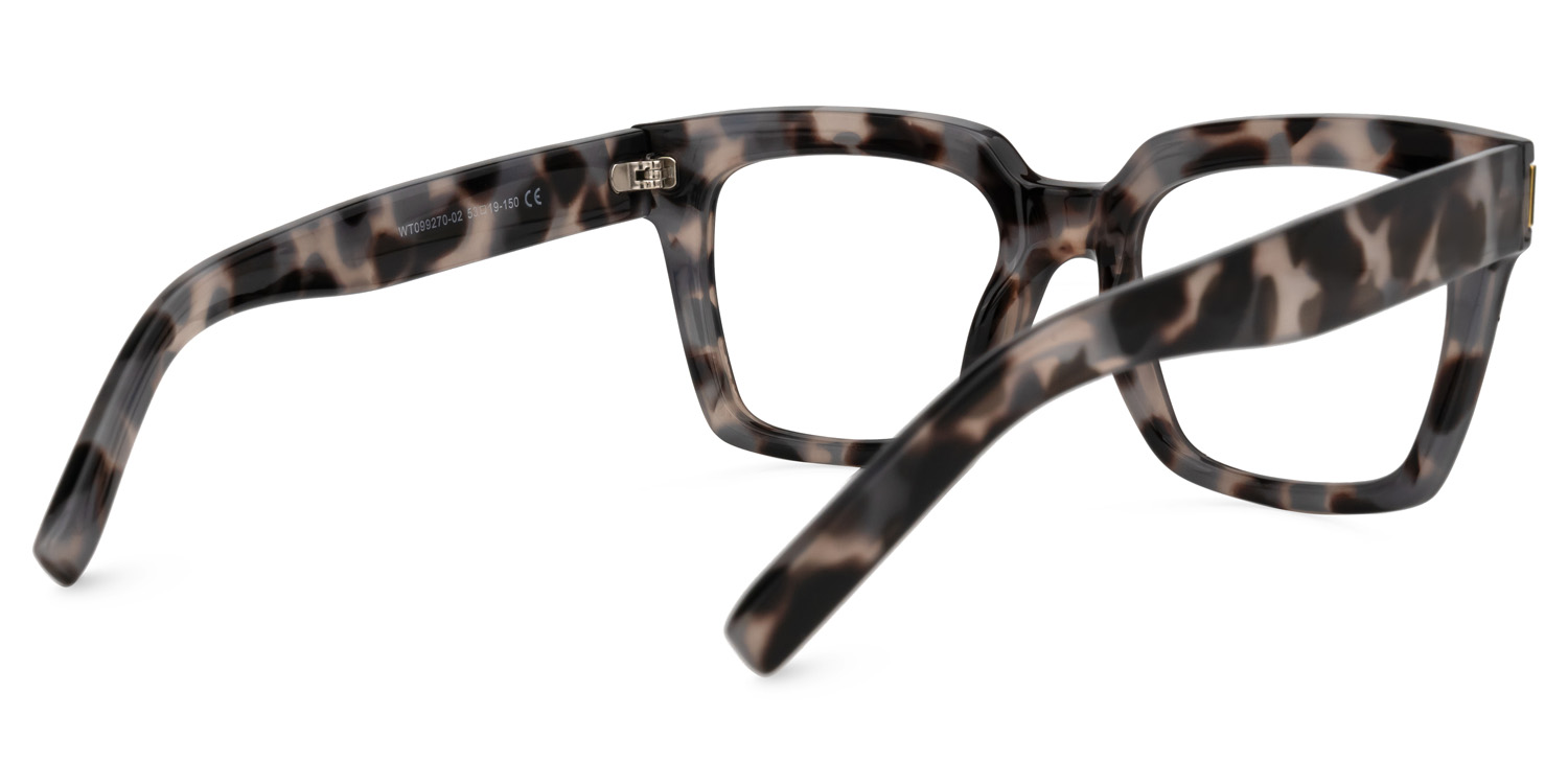 Johana Square Gray-Tortoise Glasses | ZEELOOL UK3