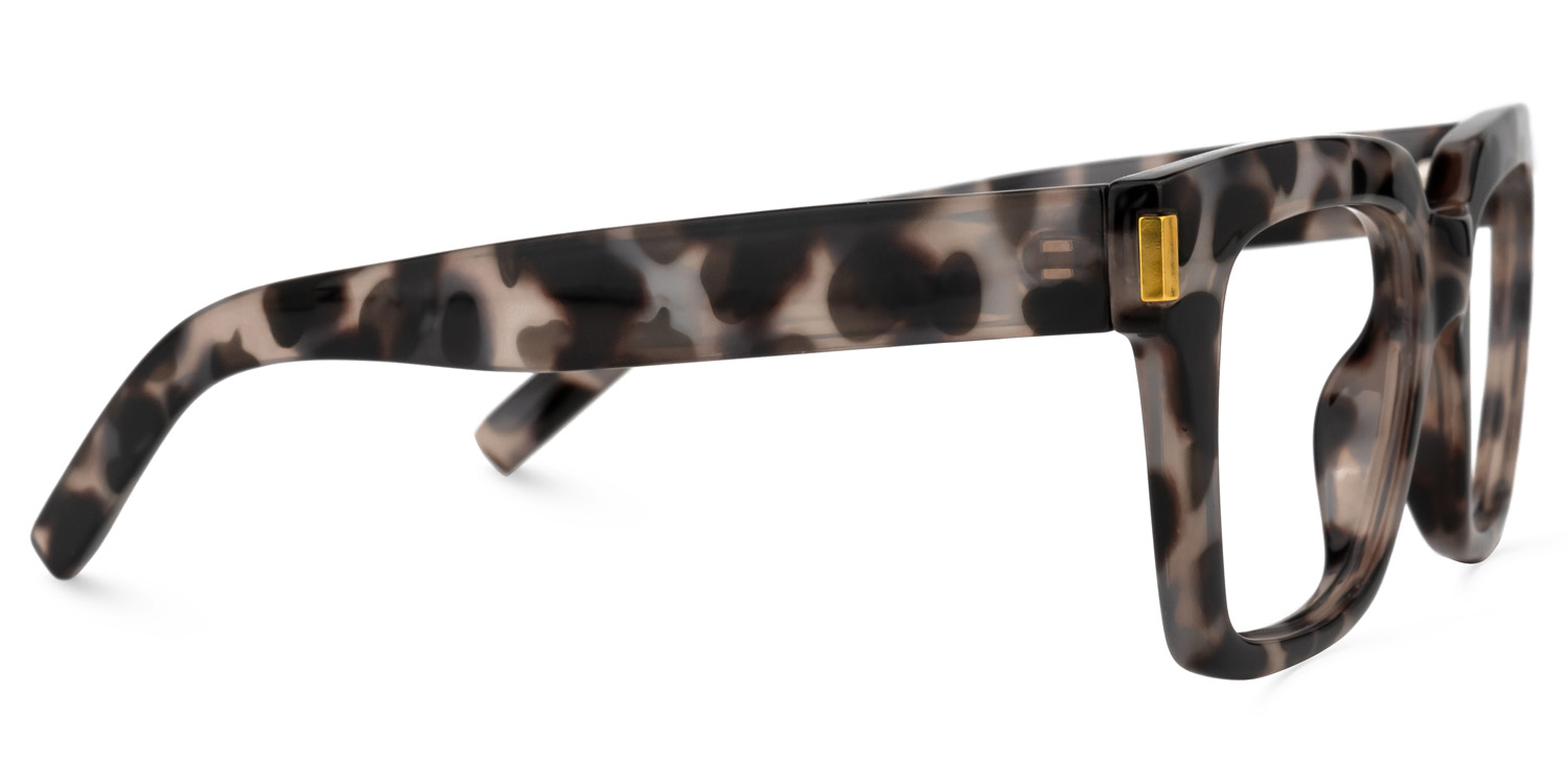Johana Square Gray-Tortoise Glasses | ZEELOOL UK2