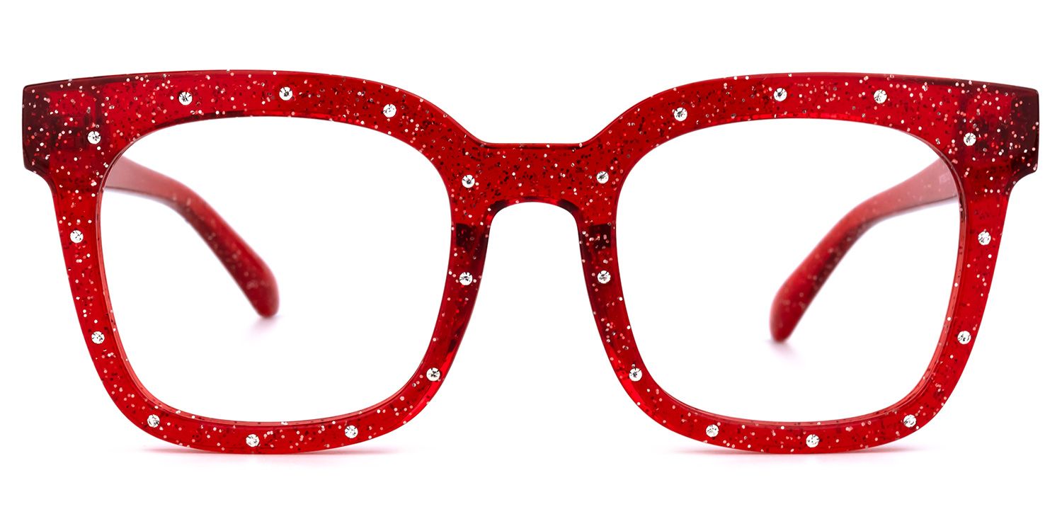 Eussub Square Red Glasses | ZEELOOL UK0