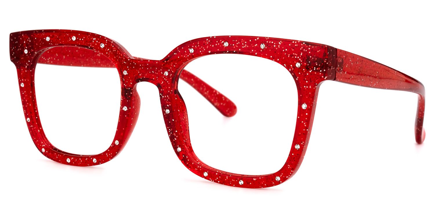 Eussub Square Red Glasses | ZEELOOL UK1