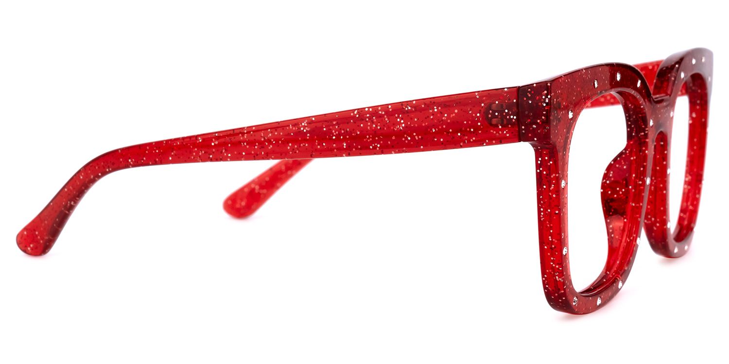 Eussub Square Red Glasses | ZEELOOL UK2