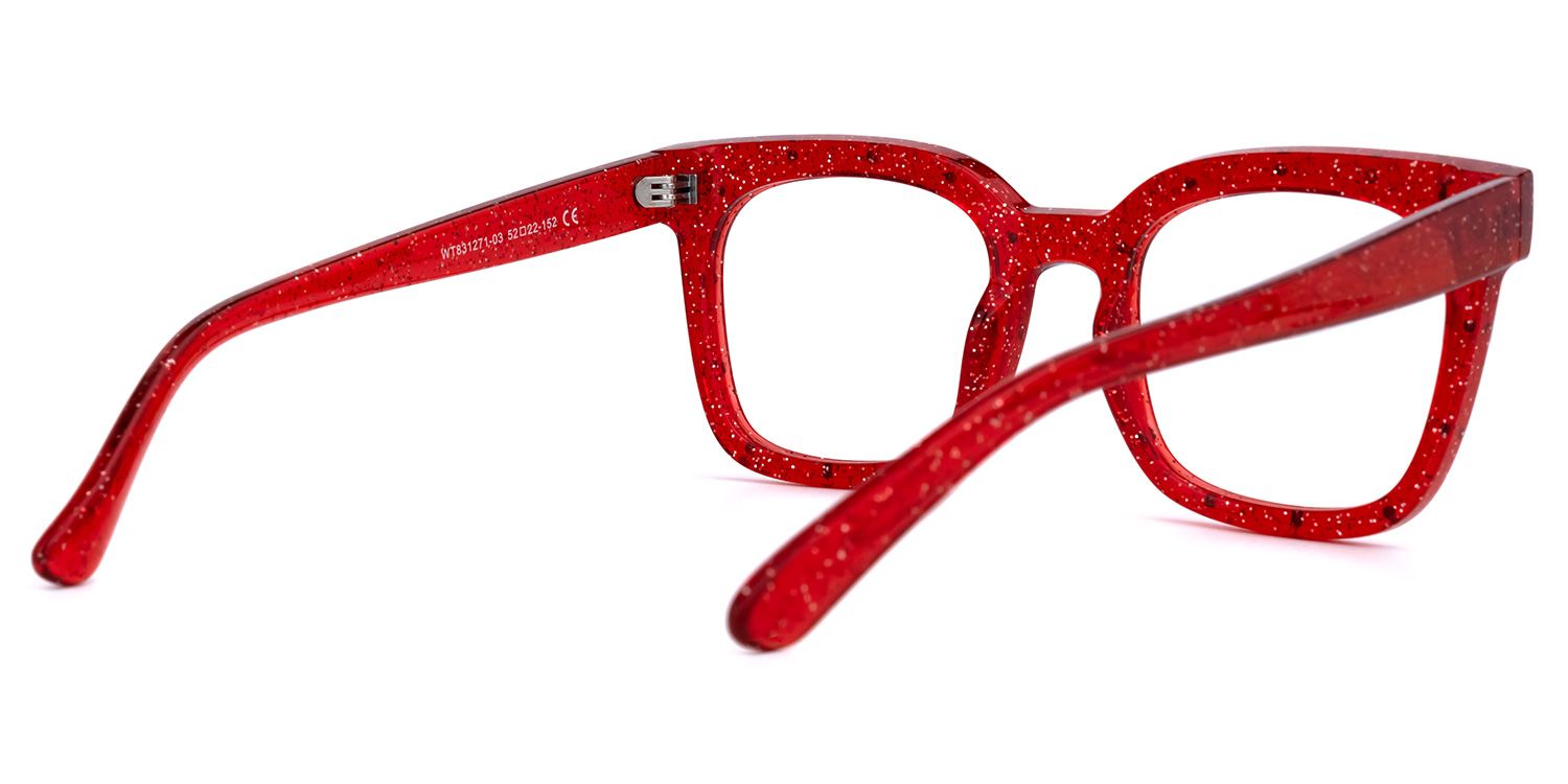 Eussub Square Red Glasses | ZEELOOL UK3