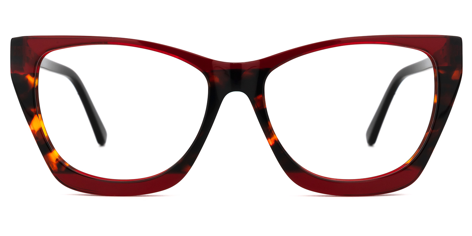 Frankens Geometric Red Glasses | ZEELOOL UK0