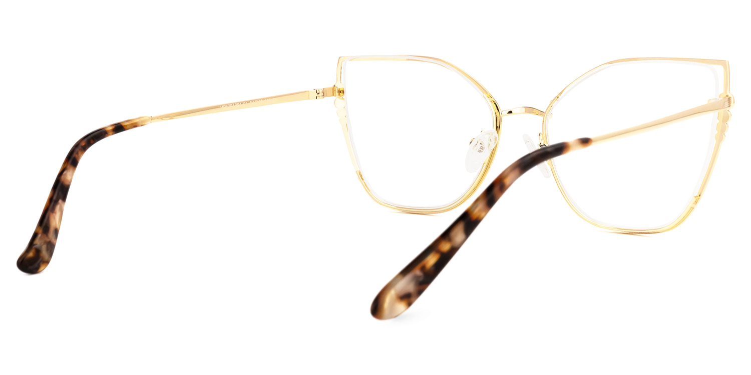 Chicky Cateye Black-Gold Glasses | ZEELOOL UK3