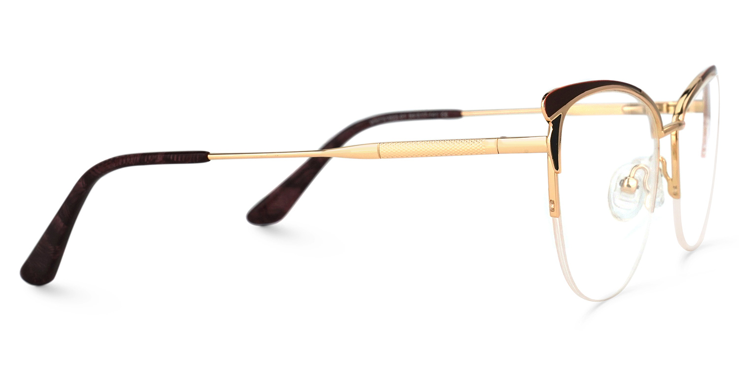 Pendy Browline Dark-Red Glasses | ZEELOOL UK2