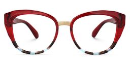 Mouna Cateye Red Glasses0