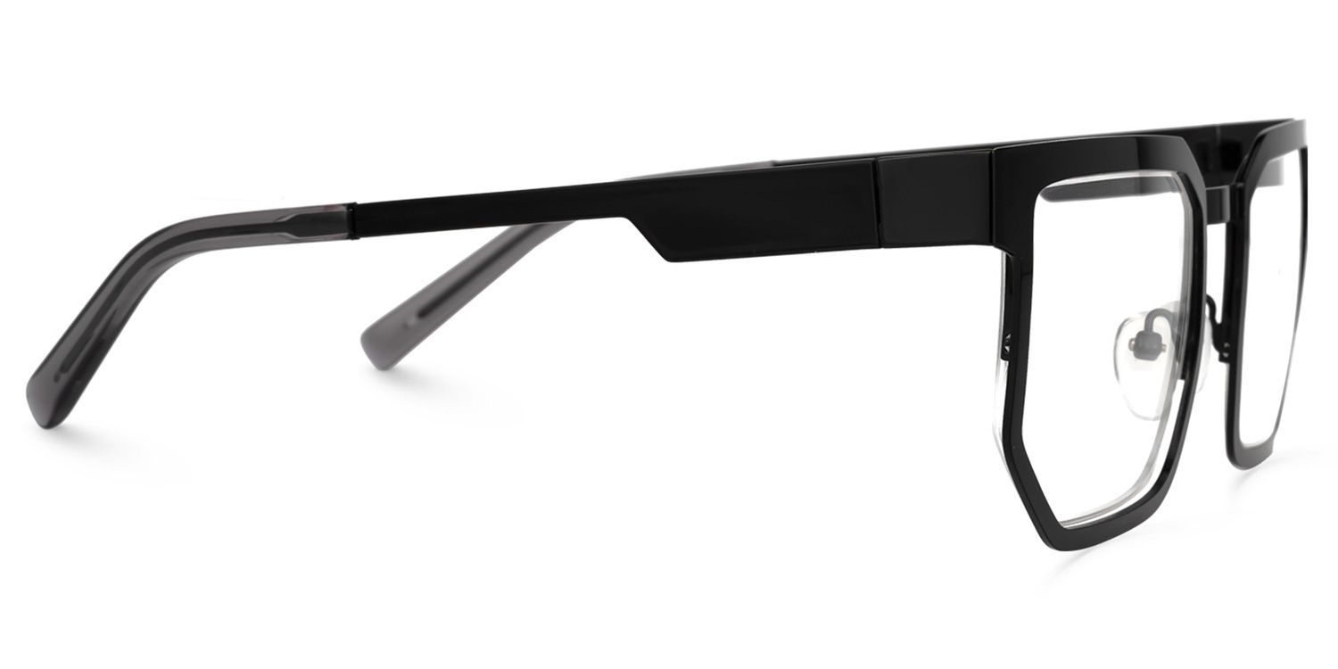 Barber Geometric Black Glasses | ZEELOOL UK2
