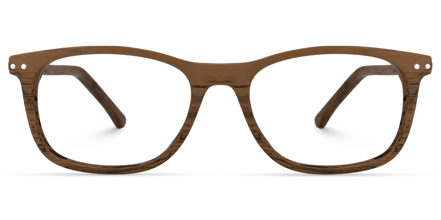 Areizaga Rectangle Brown Glasses | ZEELOOL UK0