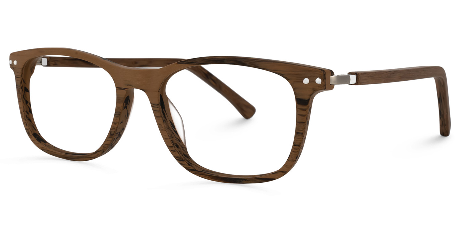 Areizaga Rectangle Brown Glasses | ZEELOOL UK1